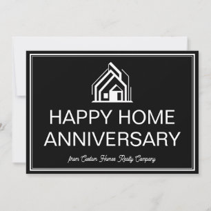 Real Estate Business Marketing Custom Black White Card