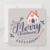 Real Estate Business Promotional Modern Christmas Holiday Card (Front)