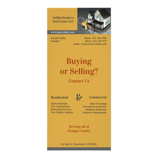 Real Estate Business Rack Card (Front)