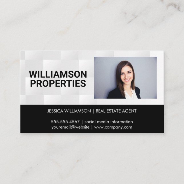 Real Estate Business Woman | Stylish Modern Business Card (Front)
