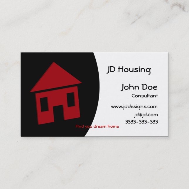 Real estate  businesscards business card (Front)