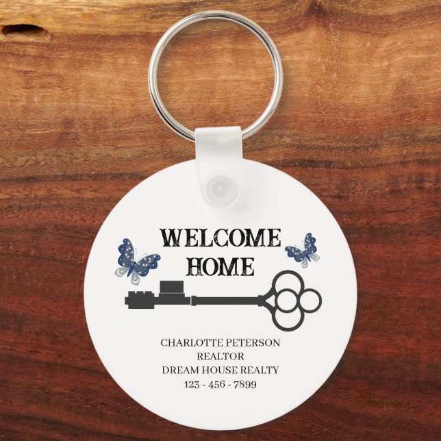 Real Estate Buyer Spring Closing Gift  Key Ring (Front)