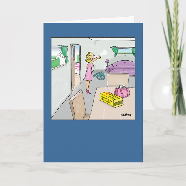 Real estate cartoon Greeting Card (Front)