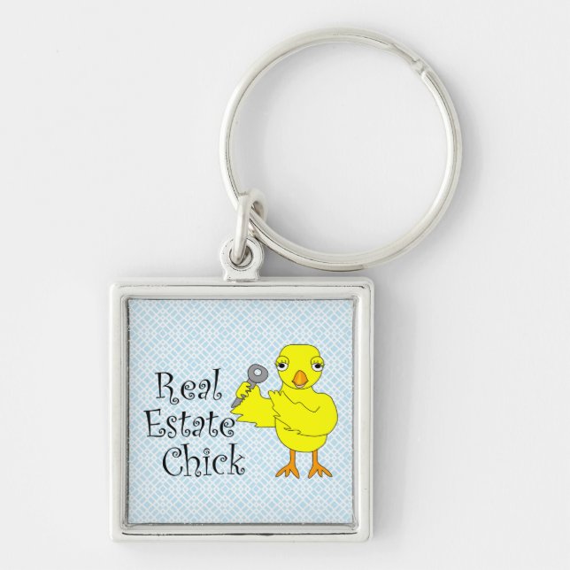 Real Estate Chick  Key Ring (Front)