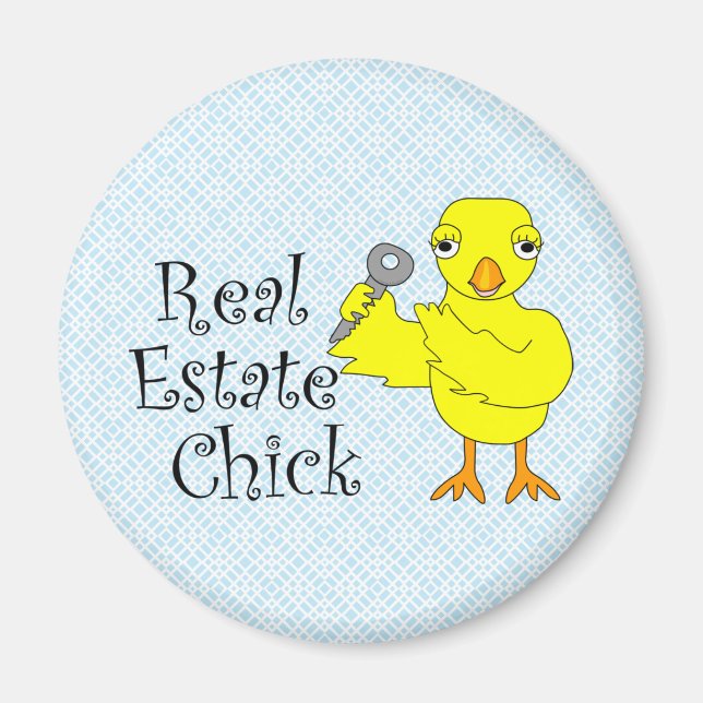 Real Estate Chick Ornament Magnet (Front)