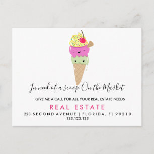 real estate Chill referrals Announcement Postcard