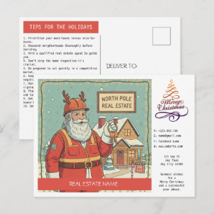 Real Estate Christmas Greeting Postcard