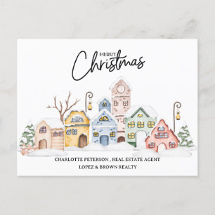 Real Estate Christmas Holiday Postcard