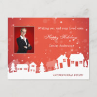 Real Estate Christmas Holidays Postcard