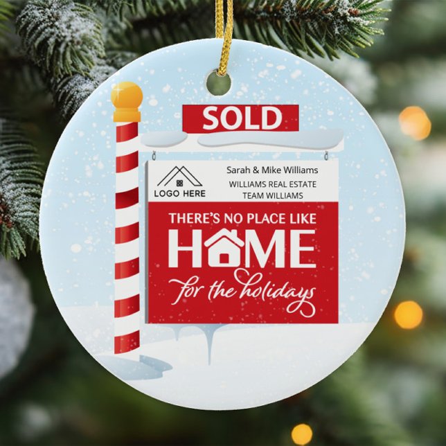 Real Estate Christmas Sold Sign Ceramic Tree Decoration (Creator Uploaded)