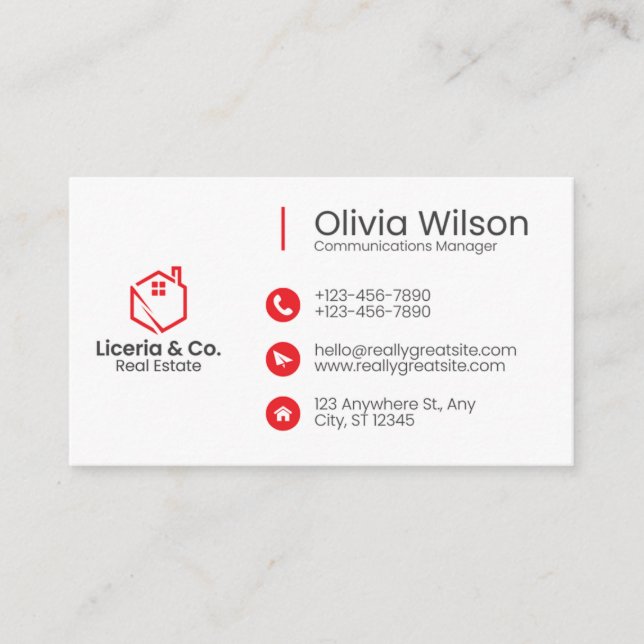 Real estate classic business card (Front)