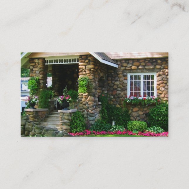 Real Estate Cobblestone House Business Card (Front)