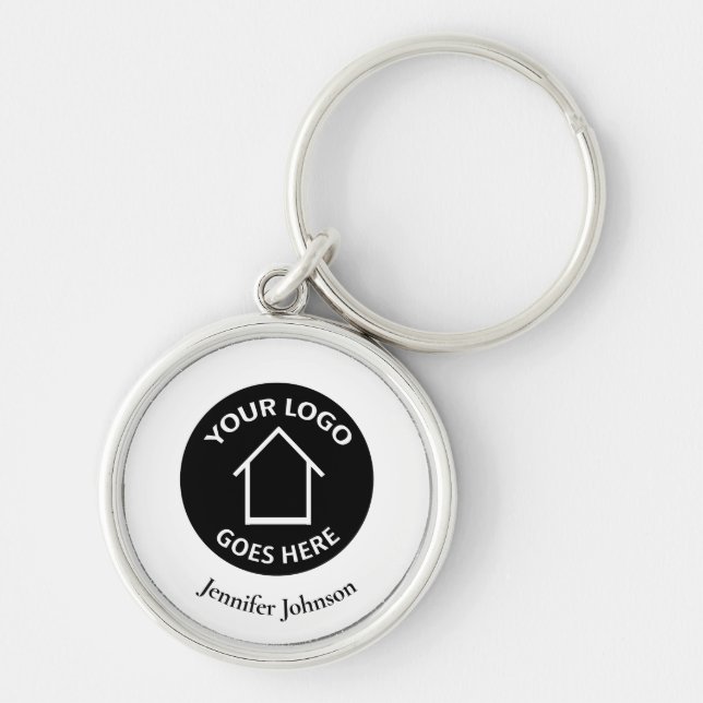 Real Estate Company Add Your Logo Custom Realtor Key Ring (Front)