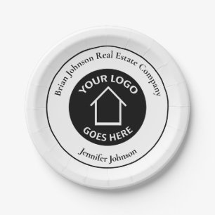 Real Estate Company Add Your Logo Custom Realty Paper Plate