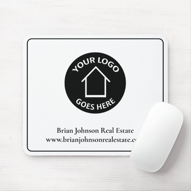 Real Estate Company Add Your Logo Simple Realtor Mouse Mat (With Mouse)