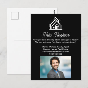 Real Estate Company Advertising Realtor Photo Postcard
