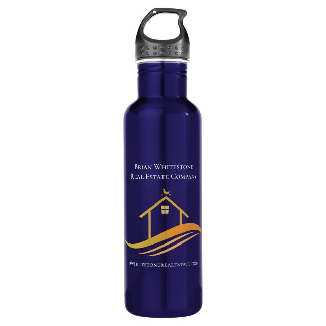 Real Estate Company Chic Gold Personalised Realtor 710 Ml Water Bottle (Front)