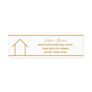 Real Estate Company Chic Gold Return Address