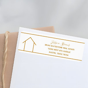 Real Estate Company Chic Gold Return Address