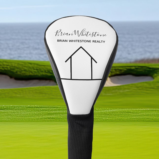 Real Estate Company Custom Chic Simple Realtor Golf Head Cover (Creator Uploaded)