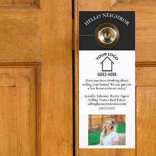Real Estate Company Custom Logo Agent Marketing Door Hanger