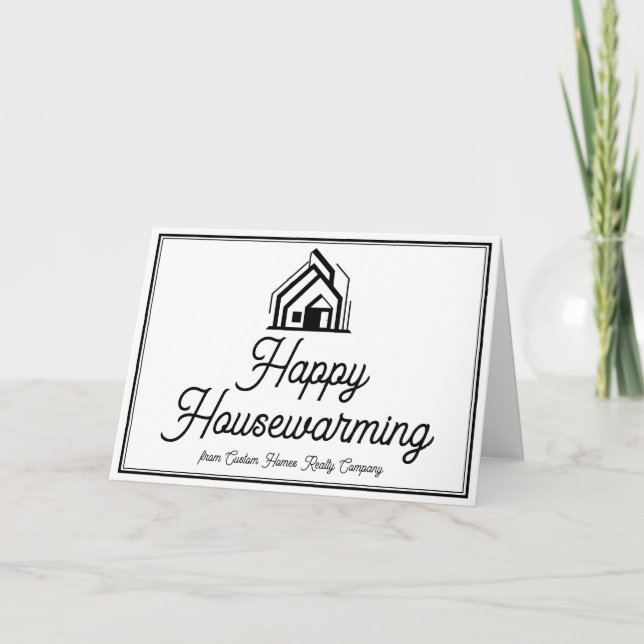 Real Estate Company Custom Logo Elegant Realtor Card (Front)