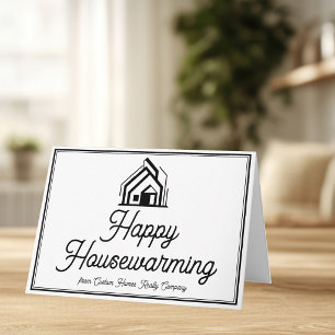 Real Estate Company Custom Logo Elegant Realtor Card