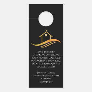 Real Estate Company Custom Logo Modern Marketing Door Hanger