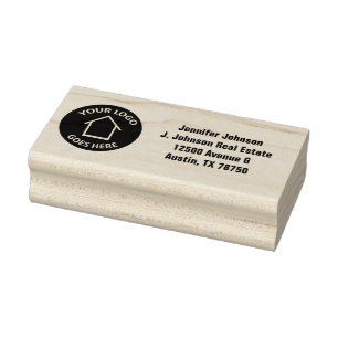Real Estate Company Custom Logo Return Address Rubber Stamp