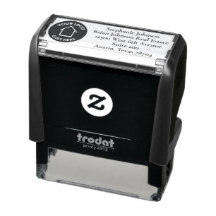 Real Estate Company Custom Logo Return Address Self-inking Stamp