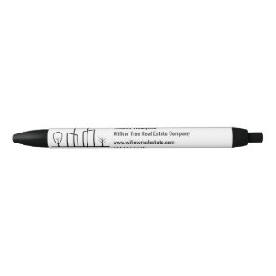 Real Estate Company Custom Open House Marketing Black Ink Pen