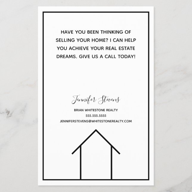 Real Estate Company Custom Realty Agent Marketing Flyer (Front)