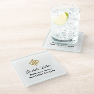 Real Estate Company Customised Business Glass Coaster