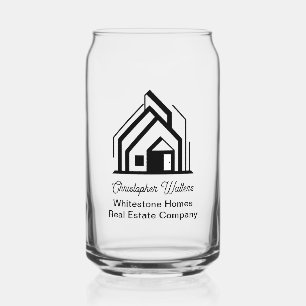 Real Estate Company Customized Realtor Logo Can Glass