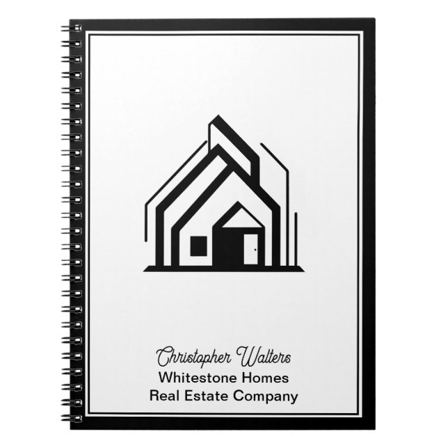 Real Estate Company Customized Realtor Logo Notebook (Front)