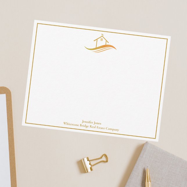 Real Estate Company Gold Logo Custom Realtor Card (Creator Uploaded)