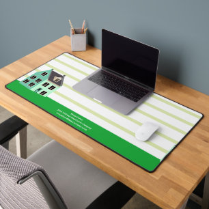 Real Estate Company House Cute Green Realtor Desk Mat