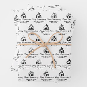Real Estate Company Logo Custom Realtor Wrapping Paper Sheet