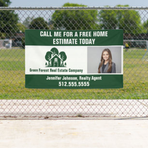 Real Estate Company Marketing Green Forest Home Banner