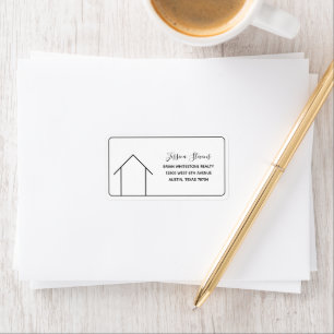 Real Estate Company Modern Realtor Return Address Label