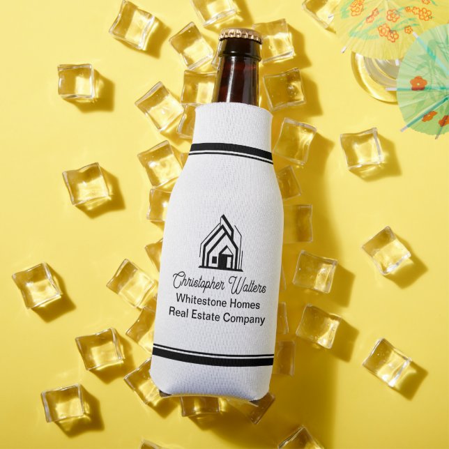 Real Estate Company Personalized Realtor Logo Bottle Cooler (In Situ Summer)