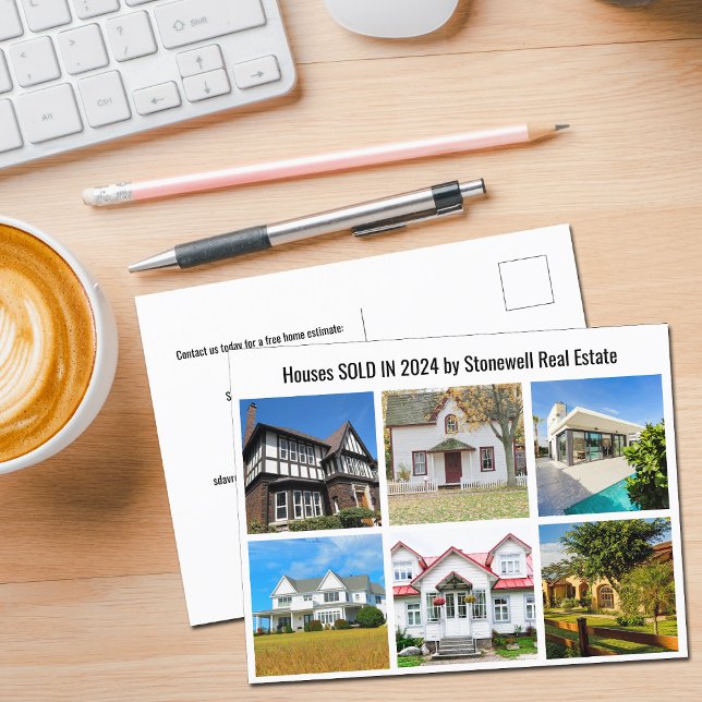 Real Estate Company Sold House Photos Marketing Postcard (Creator Uploaded)
