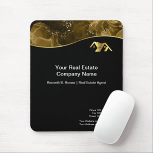Real estate. Construction. Black Gold Mouse Mat