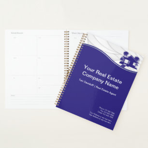 Real estate. Construction. Blue Silver Planner