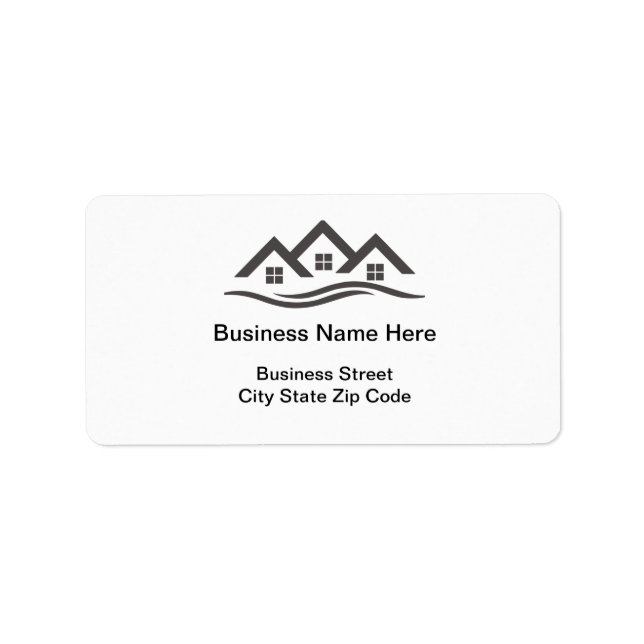 Real Estate Construction Business Address Labels (Front)
