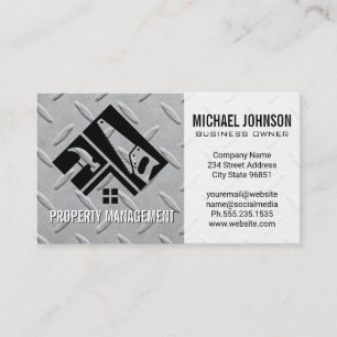 Real Estate Construction Steel Plate Business Card