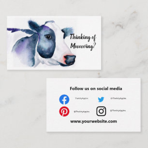 Real Estate country cow farm valuation marketing Business Card