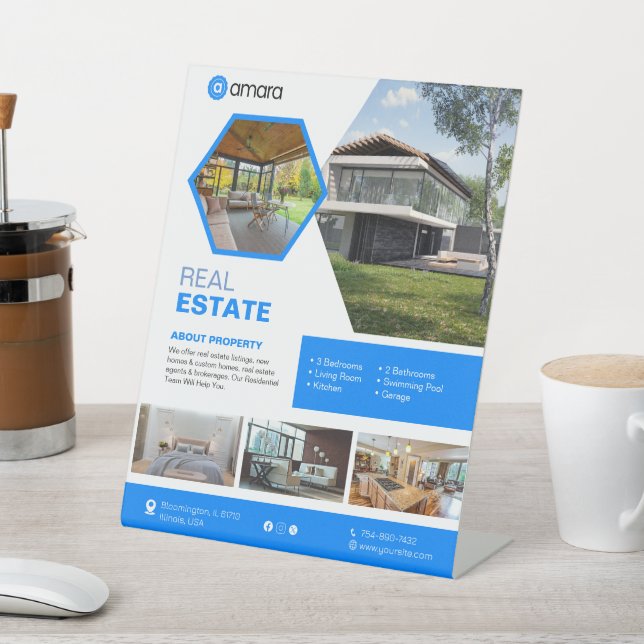 Real Estate Custom Pedestal Sign (In SItu)