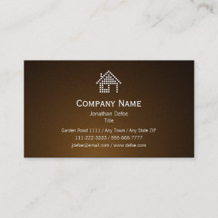 Real Estate Dark Brown Business Card