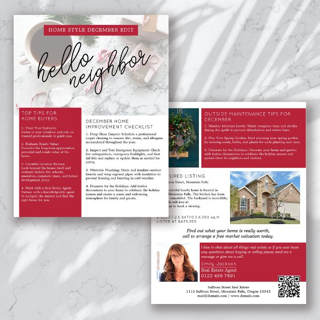 Real Estate December Newsletter Promotional Flyer (Creator Uploaded)